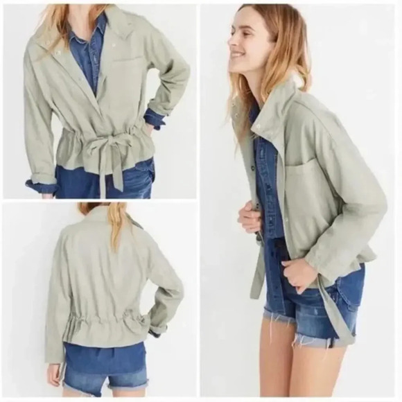 MADEWELL Southlake Military Jacket Size Small Green Utility - Picture 1 of 9